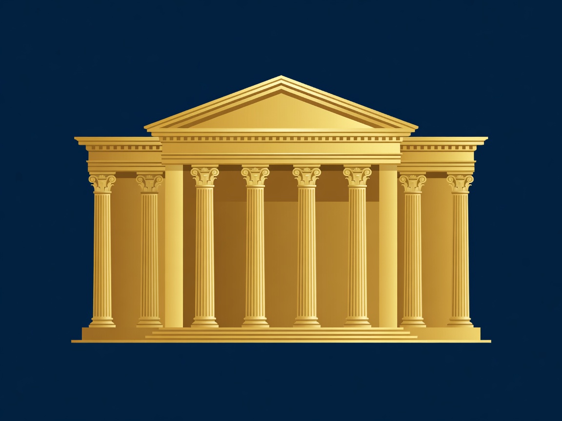 Stylized bank vector