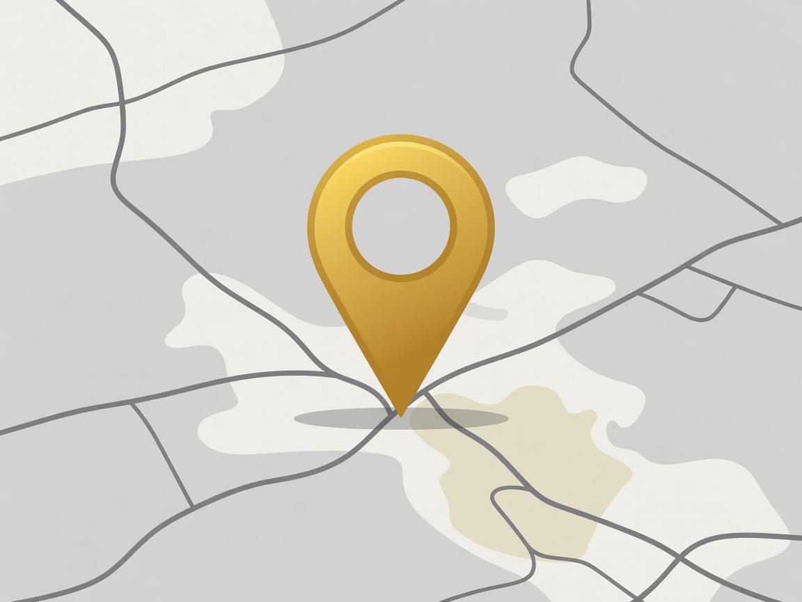 Map pin highlighting an area